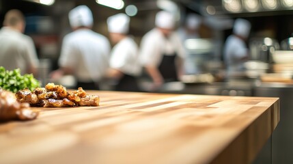 Close Up of Food Prep in a Busy Restaurant Kitchen