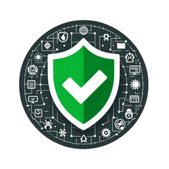 check tick icon isolated on transparent background - Generative AI