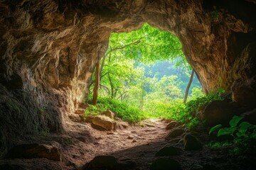 Amazing view of the cave entrance