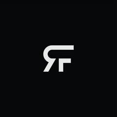 FR or RF letter logo design. Abstract outstanding professional business awesome artistic branding company different colors illustration.