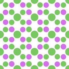 seamless pattern with green and purple circles