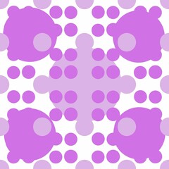 Seamless pattern background with  purple circles