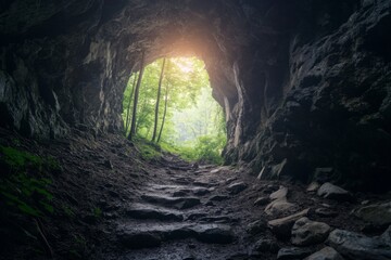 Amazing view of the cave entrance