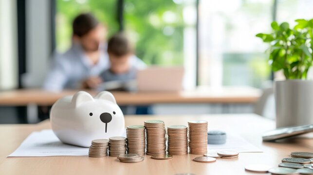 Family budgeting on a whiteboard