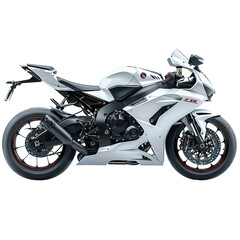 motorcycle on white background