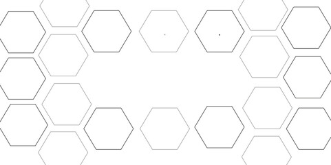 White hexagon 3D background texture. modern abstract polygonal pattern. 3d rendering illustration. Futuristic abstract banner. white and black lines 3d Hexagonal. honeycomb white Background.