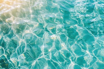 Obraz premium Clear water surface with ripples and reflections creates serene atmosphere. 