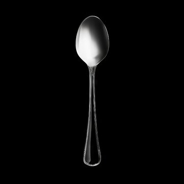 metal tablespoon on transparent background, photo