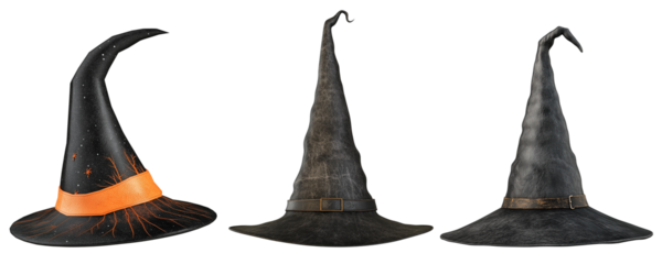 Pointed halloween witch hat
