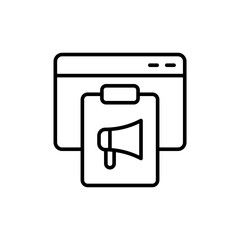 Web promotion outline icons, minimalist vector illustration ,simple transparent graphic element .Isolated on white background