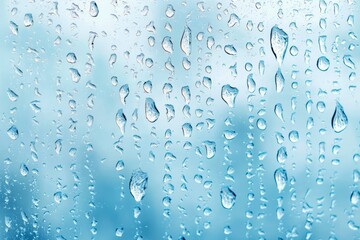Icy rain creating patterns on a window, freezing weather, cold and wet