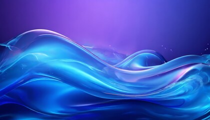 Obraz premium dynamic, abstract representation of water, with a gradient of blue and purple hues. The water appears to be flowing and curving, creating a sense of movement and fluidity. The