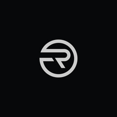 FR or RF letter logo design. Abstract outstanding professional business awesome artistic branding company different colors illustration.