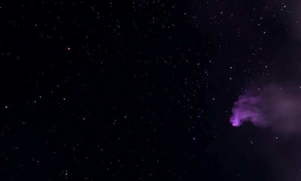 Starry night sky, black background with bright stars, abstract cosmic nebula