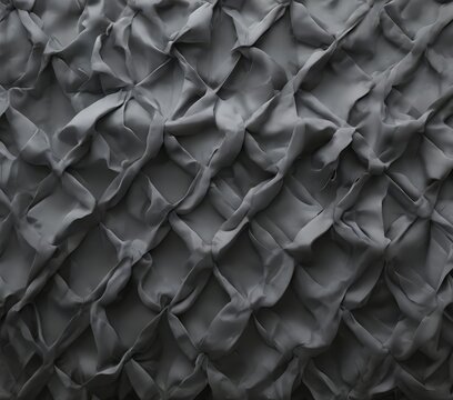 a close-up view of a textured fabric surface with a criss-cross pattern of folds and creases, creating a visually striking and intricate design.