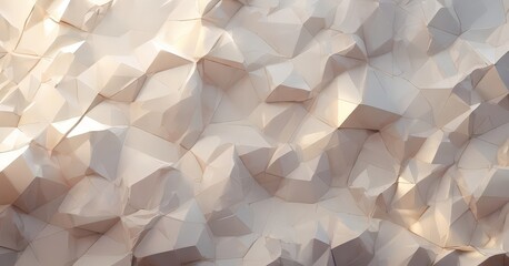a close-up view of a crumpled, white paper surface with a geometric pattern of overlapping triangular shapes.
