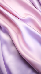 Obraz premium Glossy pink and lavender satin fabric with smooth flowing folds, luxurious abstract background with copy space