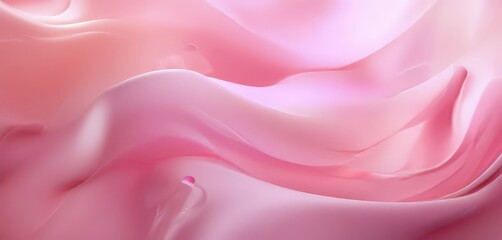 Obraz premium soft, flowing pink and white abstract pattern, with a subtle gradient effect and a sense of movement.