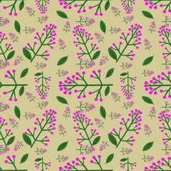 Colorful flowers seamless pattern design 