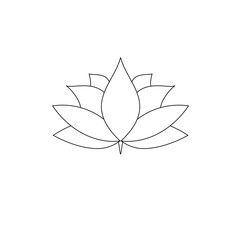 Lotus icon or Harmony icon on white. Vector
