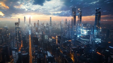 Fototapeta premium AI metropolis advanced urban design