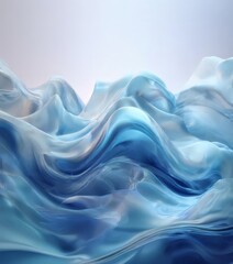 Obraz premium a serene, abstract representation of water, with a gradient of blue hues transitioning from light to dark, creating a sense of movement and fluidity.