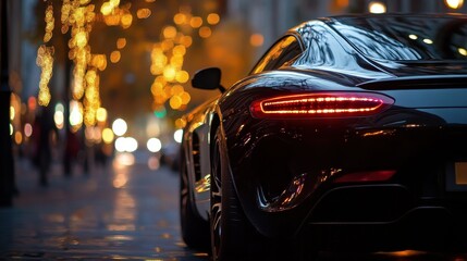 Sumptuous Dining Experience in a Luxurious Restaurant with City Lights View