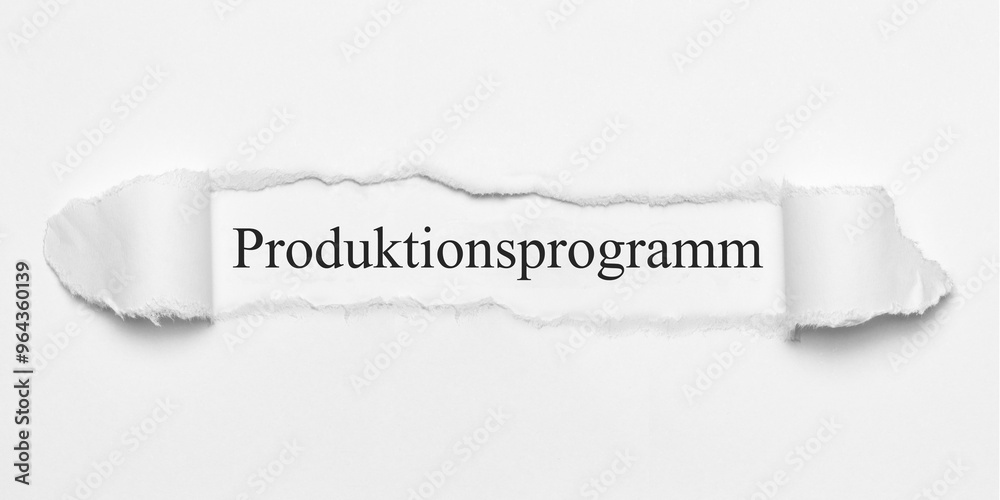 Poster Produktionsprogramm	