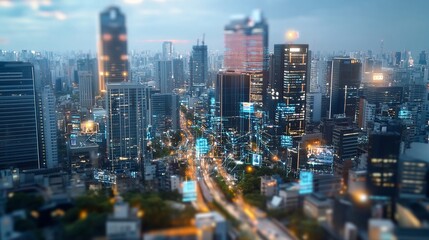 AI-driven cityscape futuristic infrastructure