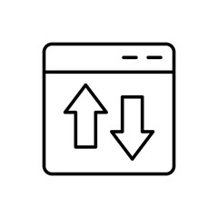 Web testing outline icons, minimalist vector illustration ,simple transparent graphic element .Isolated on white background