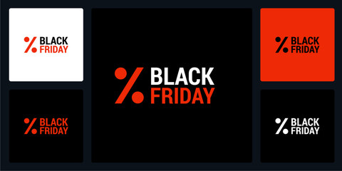 Vector of black Friday discount logo and icon design template, can be used in various media easily, editable