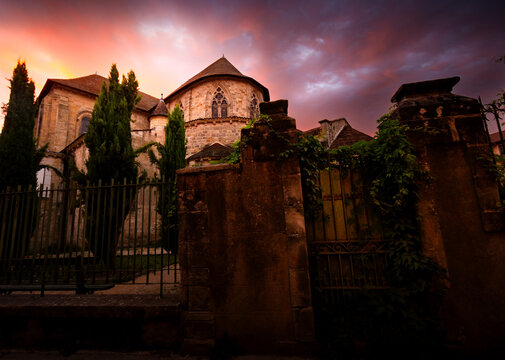 &Eacute;glise au couch&eacute; du soleil