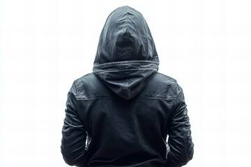 Mysterious Portrait of a Man in a Black Hoodie with Striking Glowing Red Eyes and Intense Expression