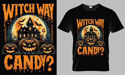Halloween Typography Vector T-shirt Design