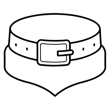 recommend clip art: belt outline coloring book page line art illustration digital drawing
