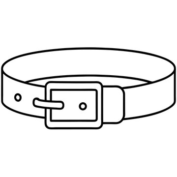 recommend clip art: belt outline coloring book page line art illustration digital drawing