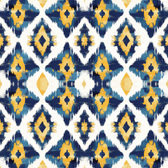 seamless pattern on ikat art wall paper