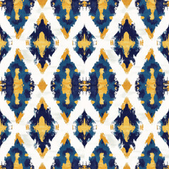 seamless pattern on ikat art wall paper