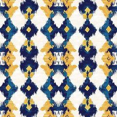seamless pattern on ikat art wall paper