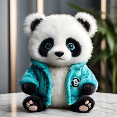 A fur panda toy