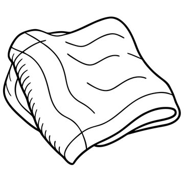 recommend clip art: blanket outline coloring book page line art illustration digital drawing