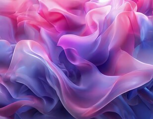 Obraz premium vibrant abstract composition of flowing, wispy pink and purple hues, creating a sense of movement and dynamism.