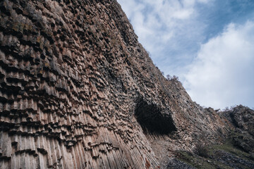 gorge of basalt columns, basalt mountains in Armenia, symphony of stones
