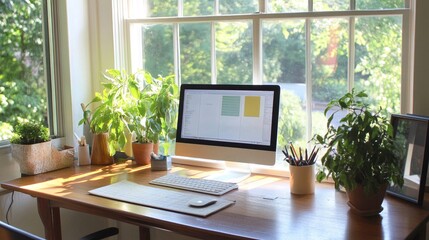Cleaning and organizing desk space Monday morning