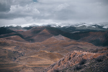 mountains of Armenia in spring, desert mountains
