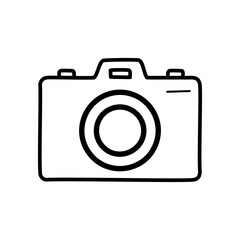 Camera outline icon. Vector illustration.