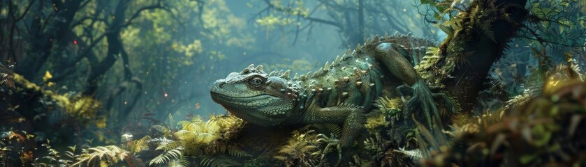 Enchanted basilisk gaze, petrified woodland creatures, magical gloom