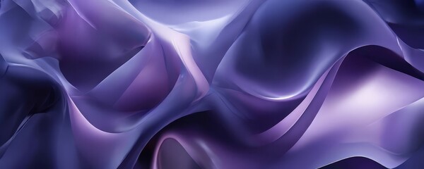 Obraz premium close-up view of a flowing, abstract purple fabric with a soft, wavy texture. The fabric appears to be made of a material that resembles silk or satin, with a gradient effect