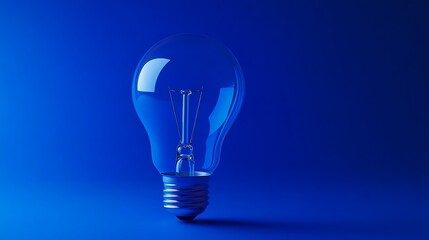 Classic Lightbulb on a Blue Background
