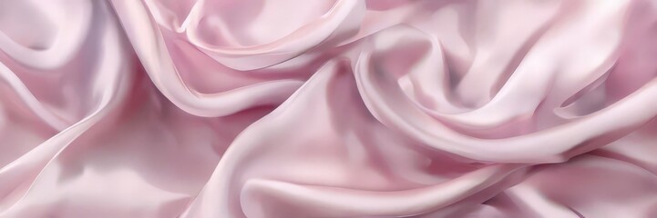 Obraz premium a close-up view of a soft, flowing pink satin fabric, with its folds and creases creating a sense of movement and texture.